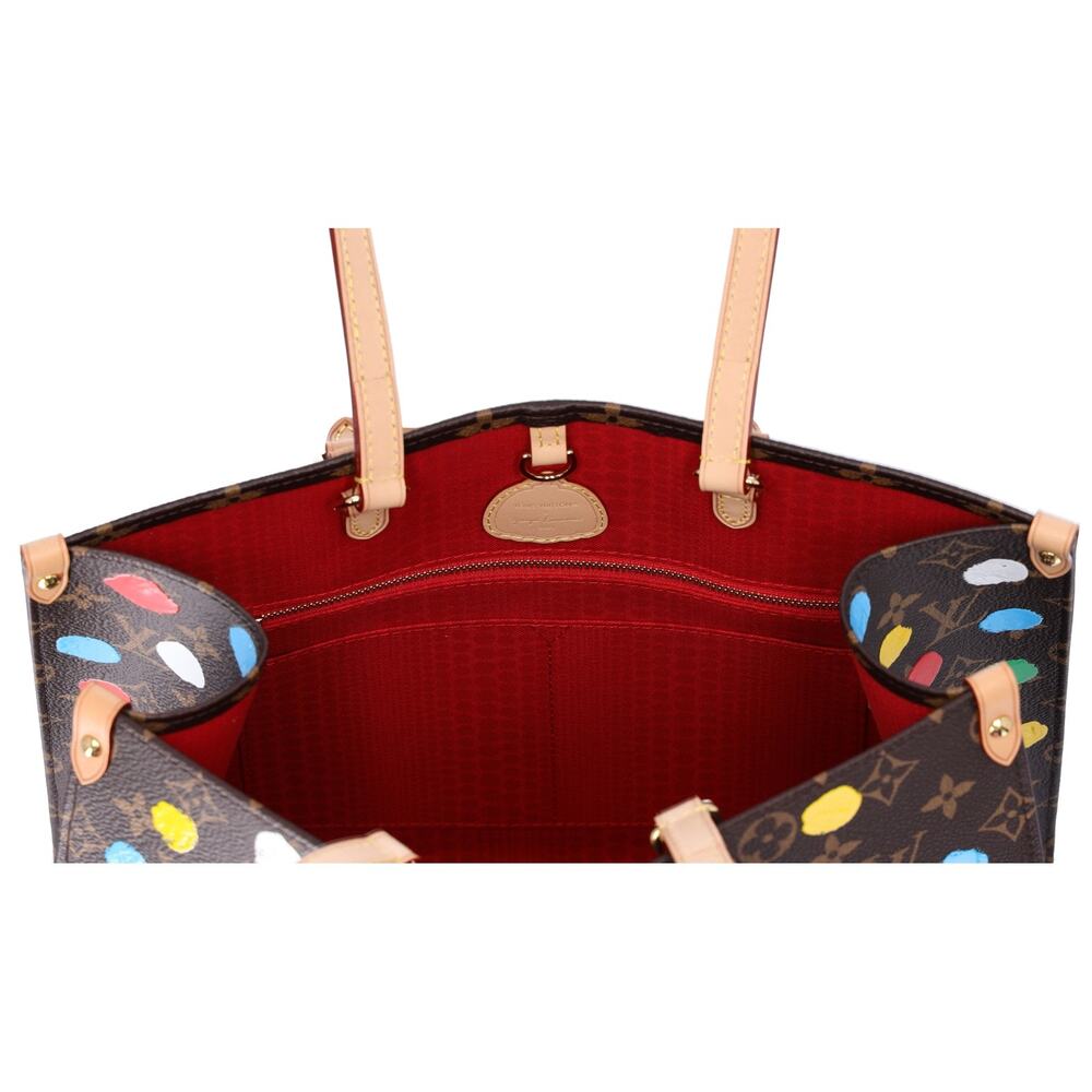 Louis Vuitton x Yayoi Kusama Onthego MM Tote Brown Monogram Polka Dots - Picture 5 of 8